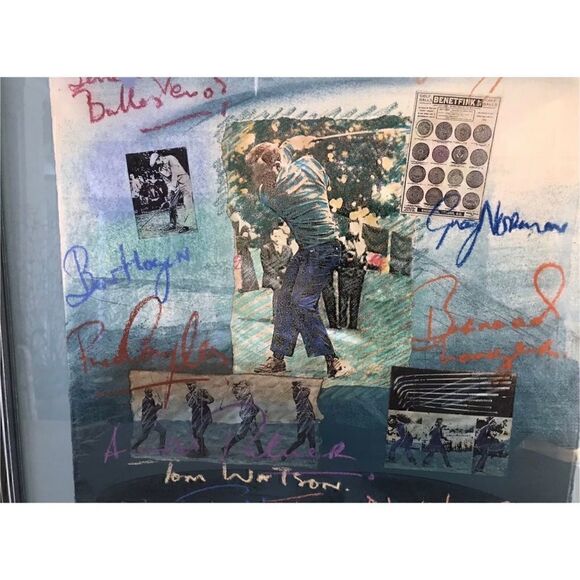 James Hussey GOLF I Lithograph Hand signed Monotype 2004 - Picture 3 of 7